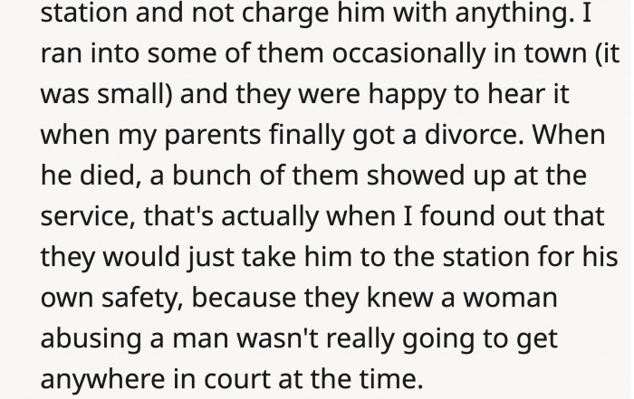 witnessing their dad being abused by their mom