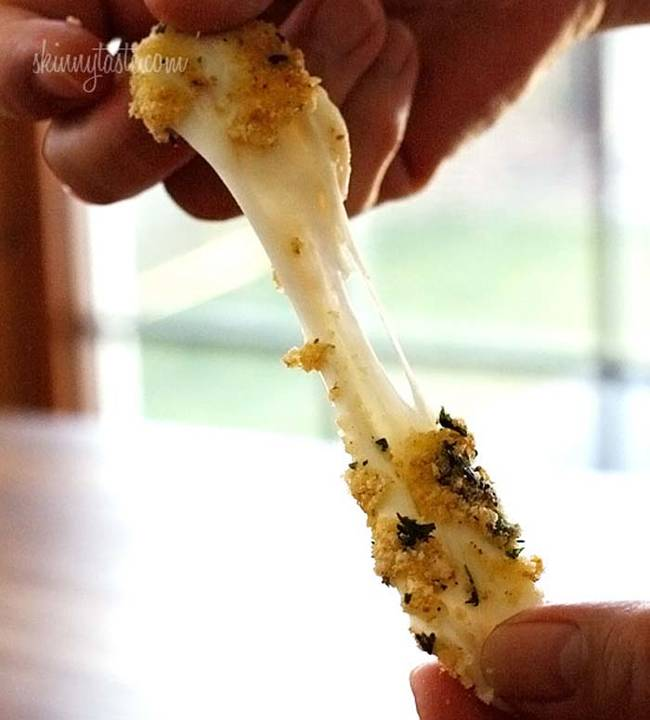 1. Baked Mozzarella Sticks: Cheesy bliss, baked to golden perfection