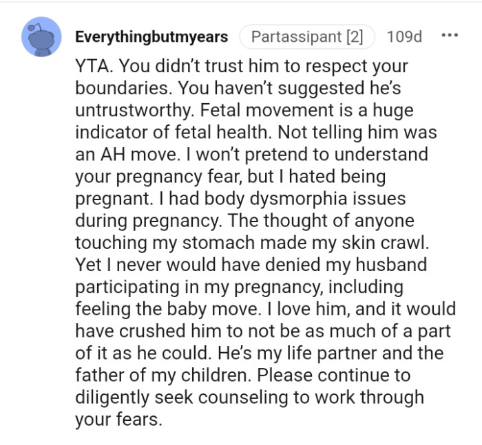 You didn't trust him to respect your boundaries