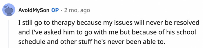 Going to therapy together sounds like a great idea