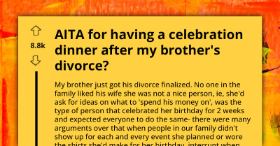 Man Organizes Divorce Celebration For His Brother And Gets Criticized For Being Insensitive
