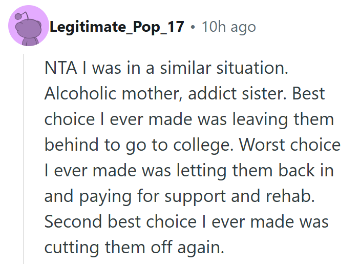 That’s one family cycle that deserved a hard reset and a graduation cap.