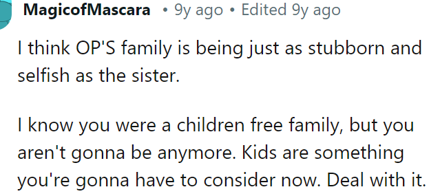 They are not a child-free family anymore