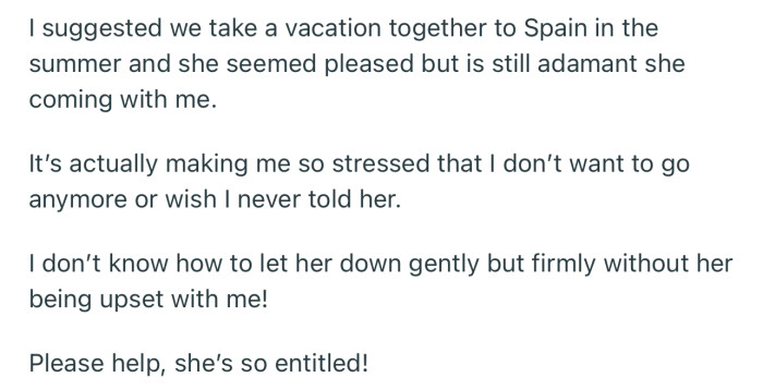 OP is now fed up and is contemplating canceling the entire trip