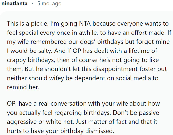 OP should talk with his wife and tell her how he feels.