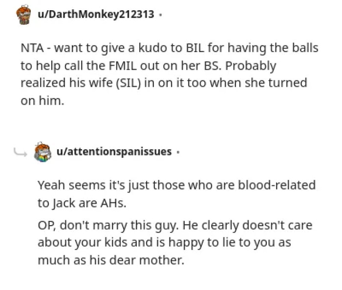 At least the SIL's husband was concerned.