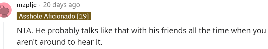 19. What he probably does...