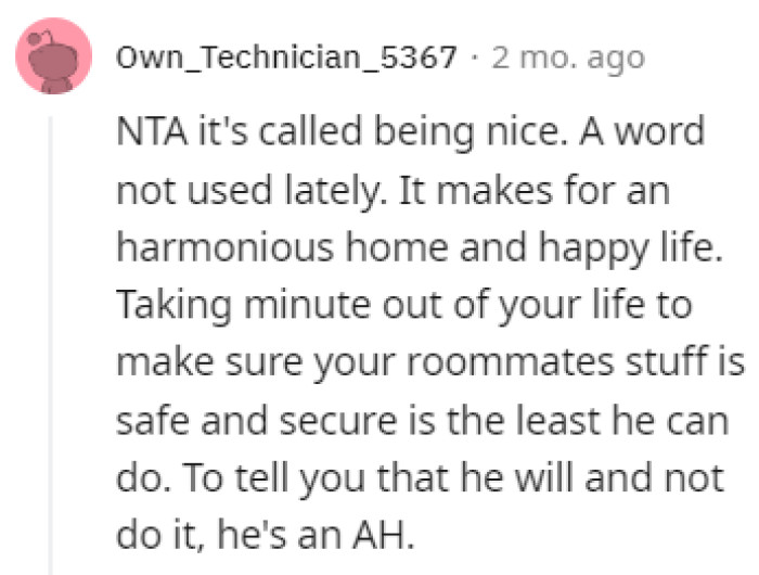 A nice person is rare nowadays