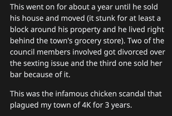 This 3-year-long Chicken Scandal is incredible!