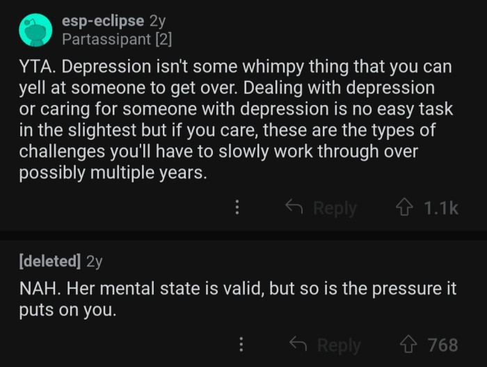 Depression is not something you can just shake off.