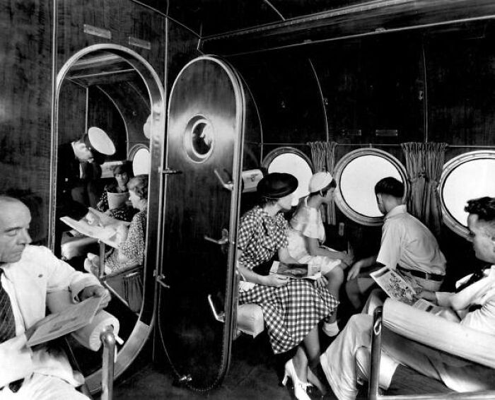 "Interior View Of Sikorsky S-42 Plane, Circa 1934"