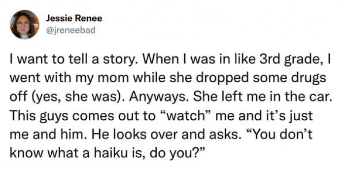 The adult in her life is a criminal.