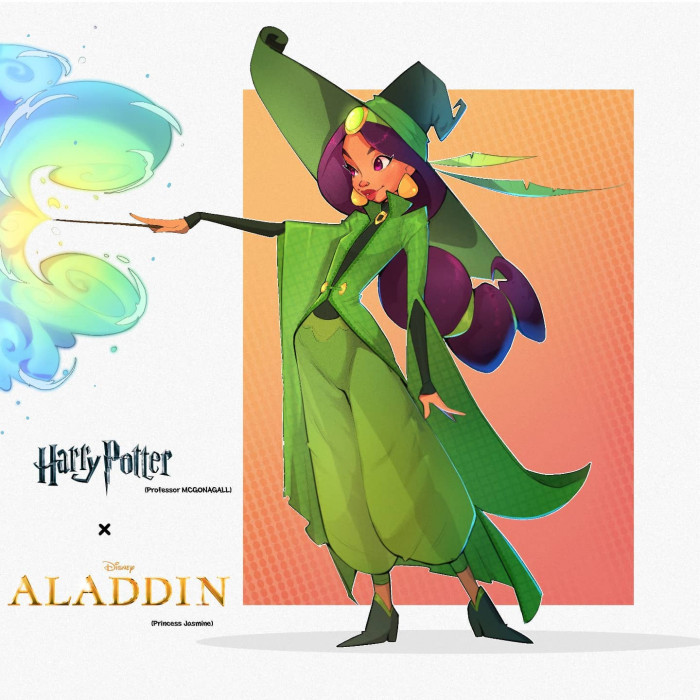 3. Princess Jasmine x Professor McGonagall