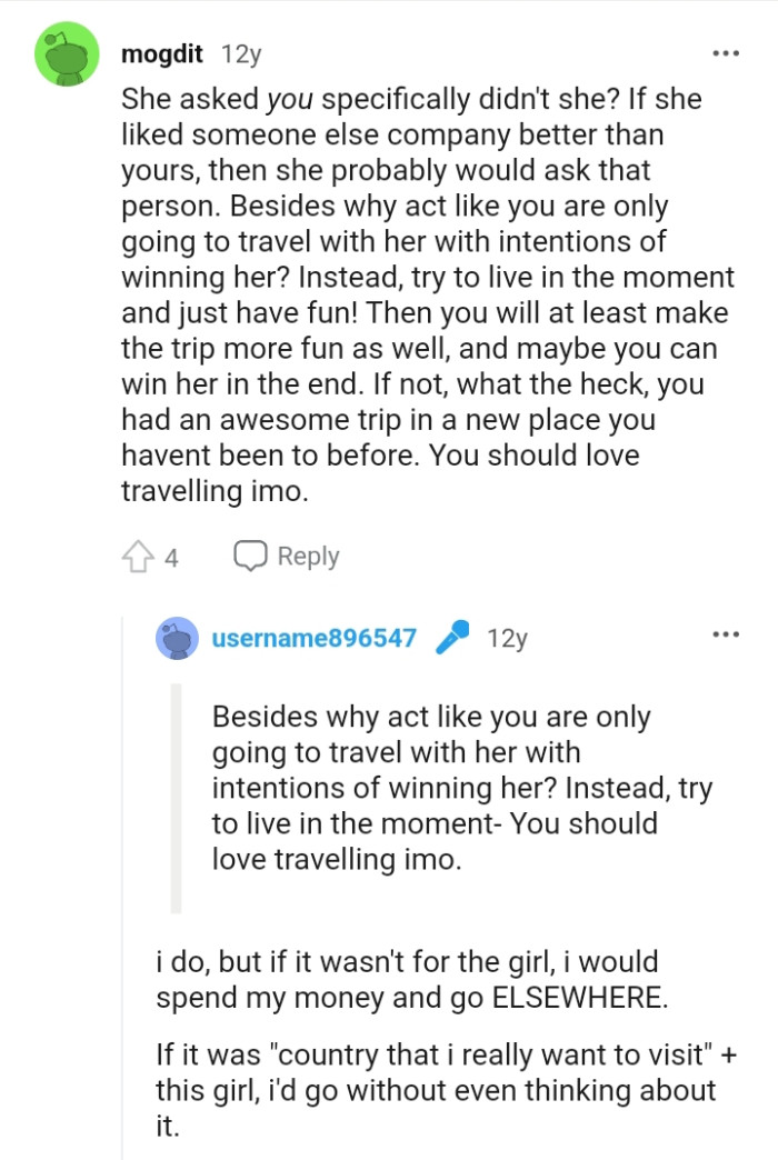 The OP will at least make the trip more fun as well