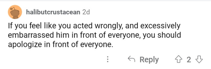 They both have to apologize.