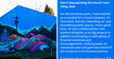 Mural Is Ruined After Manager Defiantly Demands Workers to Paint During Rainfall, Leading Them to Quit