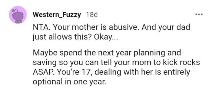 Dealing with her would be optional in the next one year