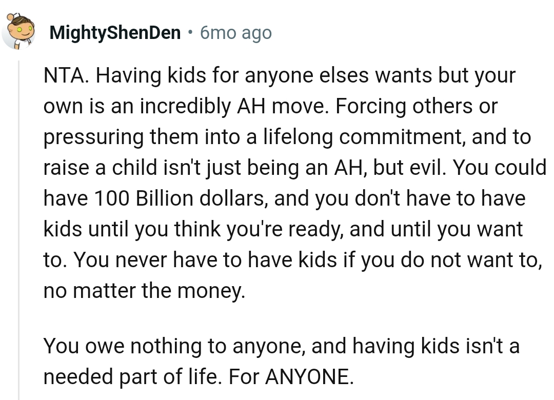 Having kids isn't a needed part of life