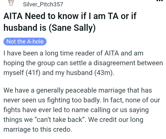 And the OP kicks off her story