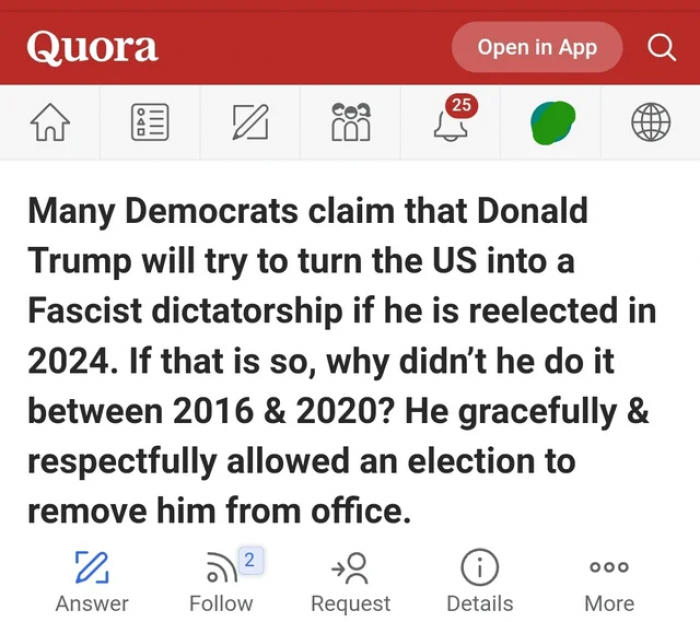 21. He allowed an election to remove him from office