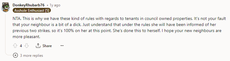 She's done this to herself.