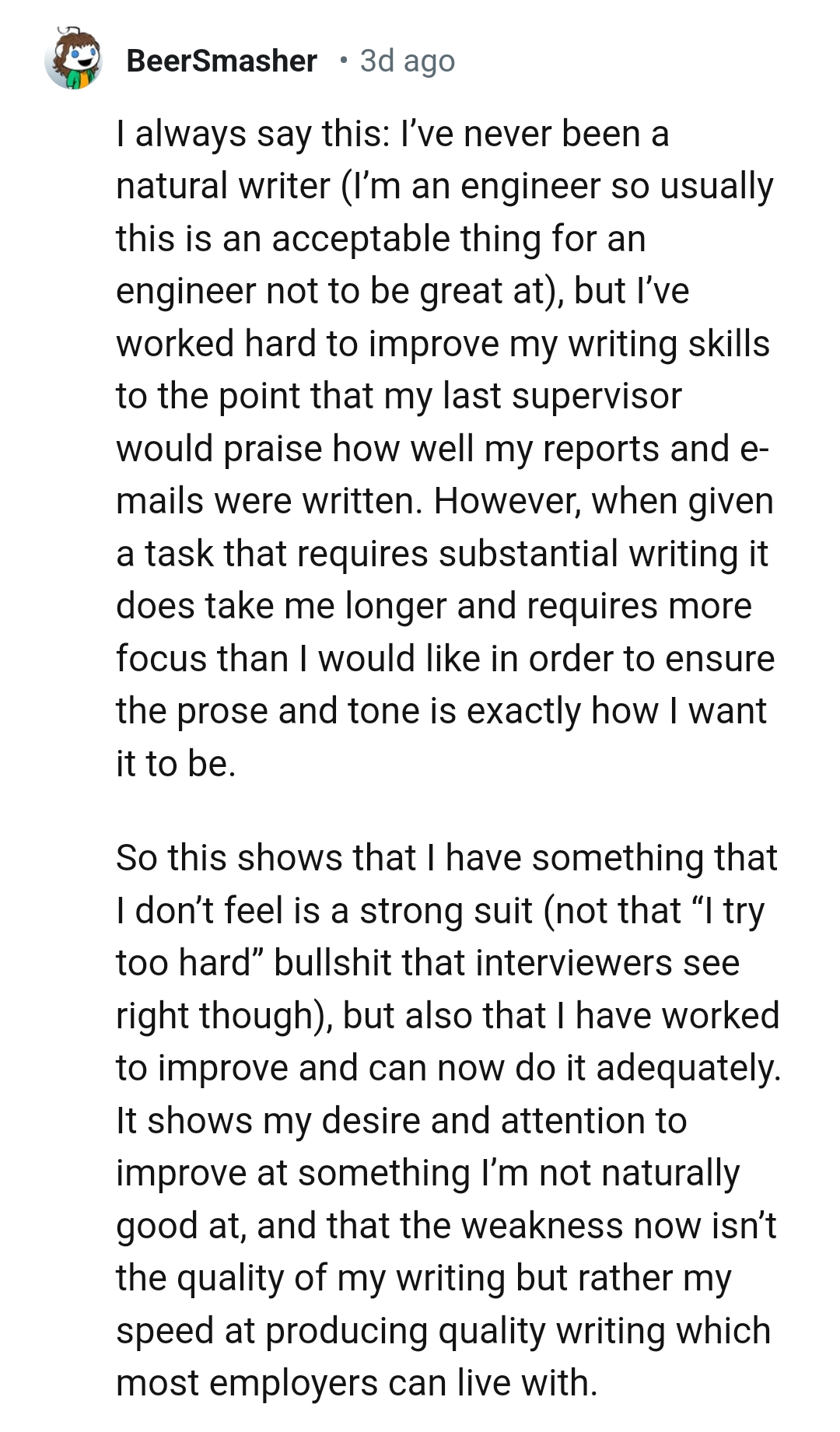 22. I've never been a natural writer