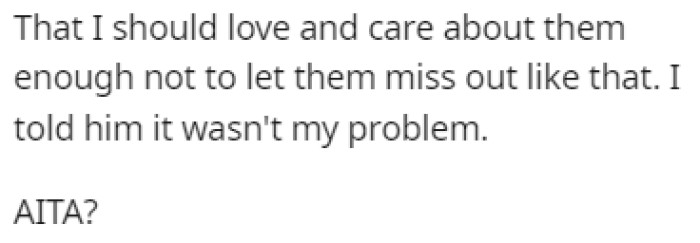 OP didn't want to hear any of it