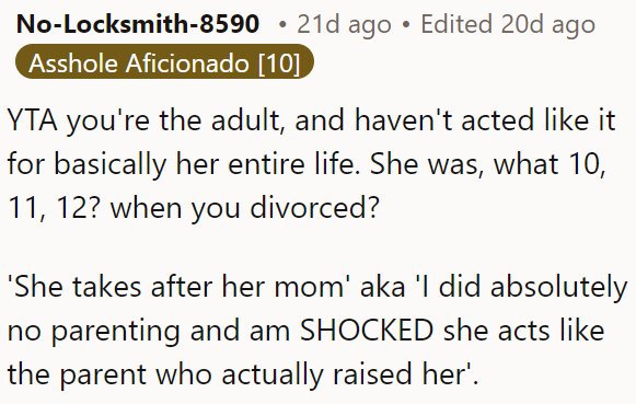 A Redditor was shocked by the OP's perspective