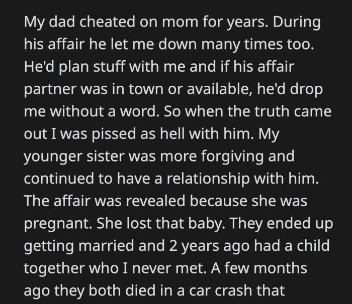 Her sister told their mom she will help her raise this child if she truly loves her