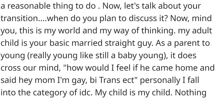 That's the reasonable thing to do