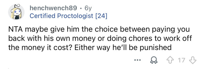 Let him have a choice.