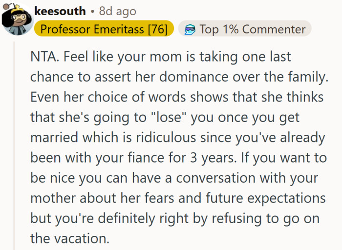 “One last chance to assert dominance” makes it sound less like a cruise and more like a final boss battle.