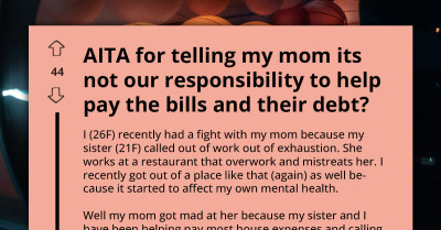 Family Drama Erupts After Redditor Draws the Line on Paying Her Parents’ Bills and Debt