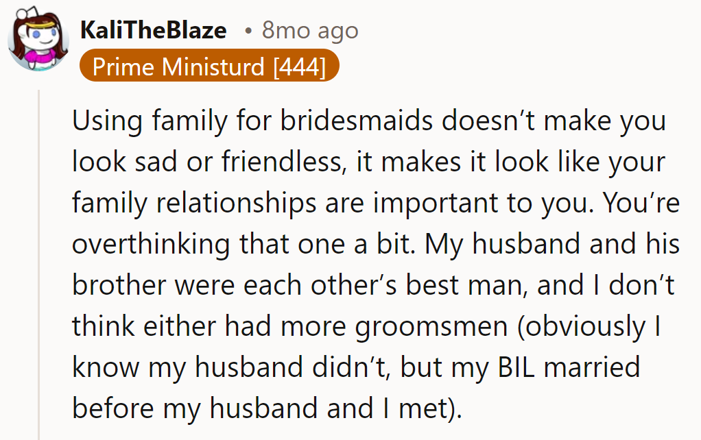 Family over filler, quality over quantity! Who needs a crowd when there's love on the side?