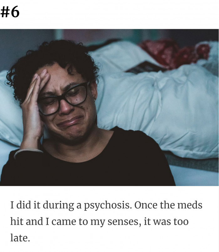 6. Having unstable mental health results in thoughtless decisions.