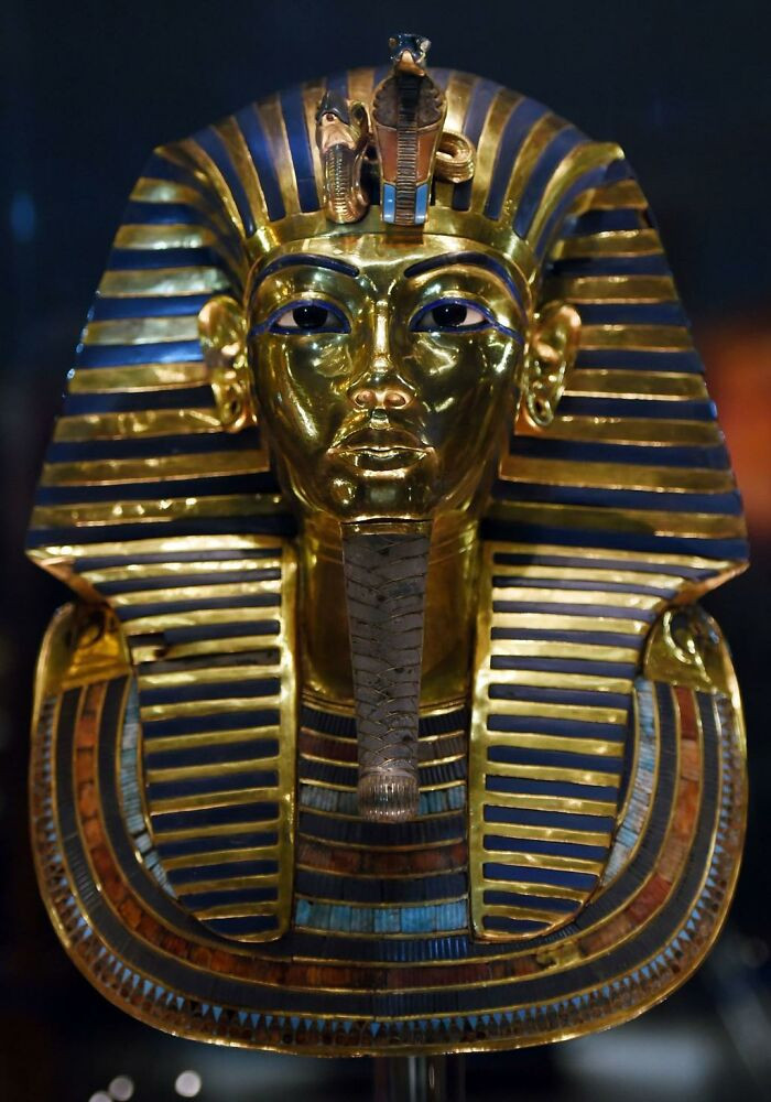The Golden Death Mask Of Tutankhamun, C. 1323 BCE, Egyptian Museum, Cairo