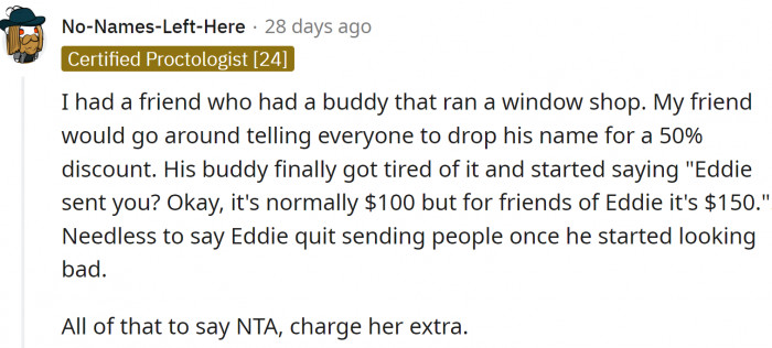 Oh, Eddie sent you? Well, in that case...