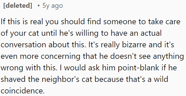 It's bizarre and concerning that he doesn't see the issue.