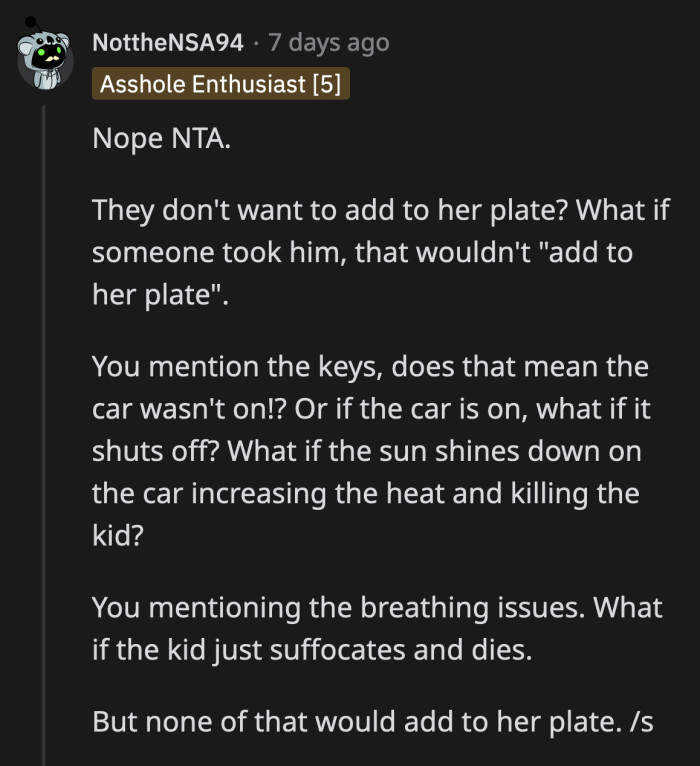 So many factors could have amplified the dangers, yet everyone was more concerned about the adult instead of the safety of a vulnerable two-year-old