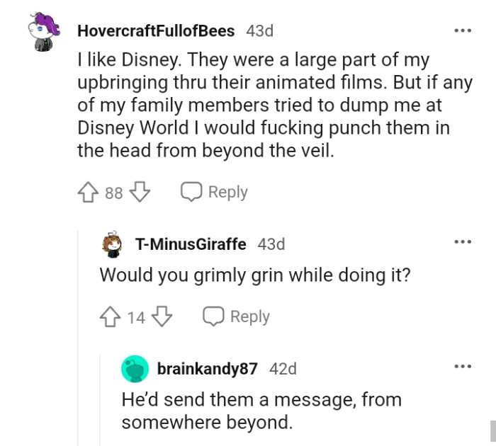 From a Redditor who likes Disney.