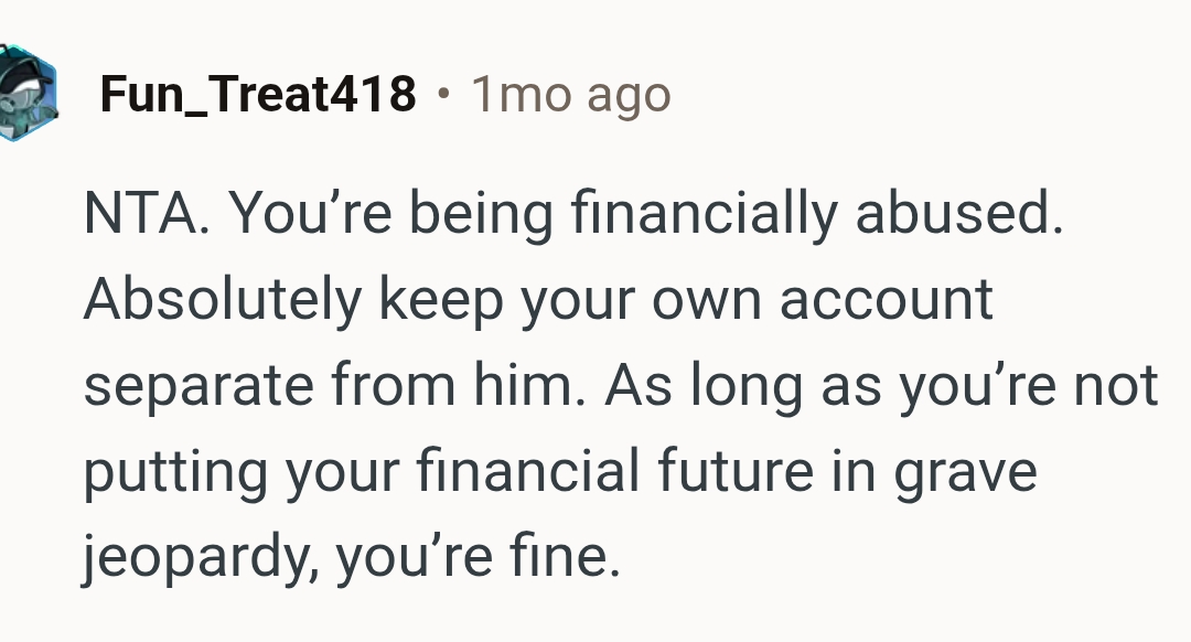 Being financially abused