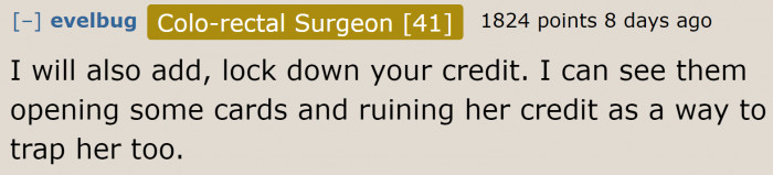 Another important step to prevent them from controlling the original poster.