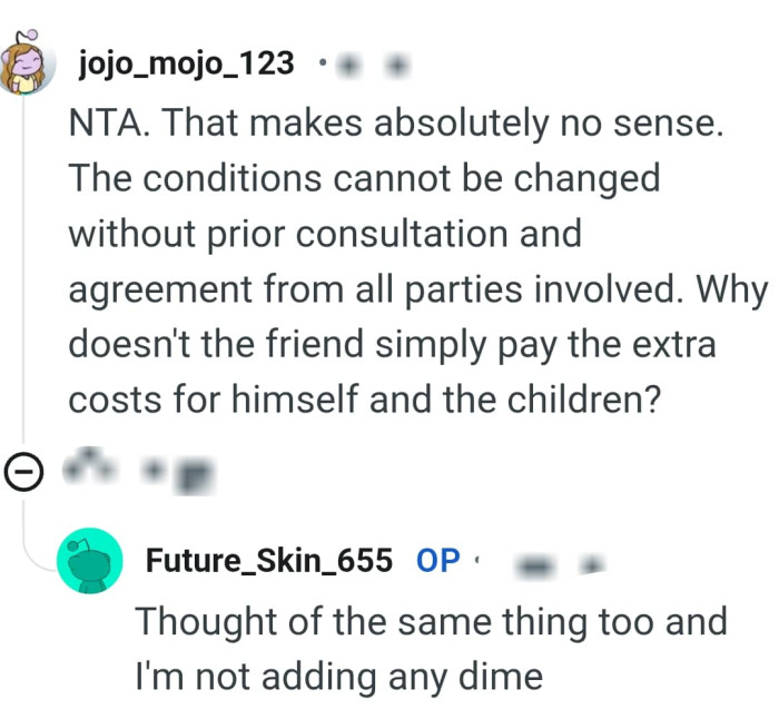 The conditions cannot be changed without prior consultation and agreement from all parties