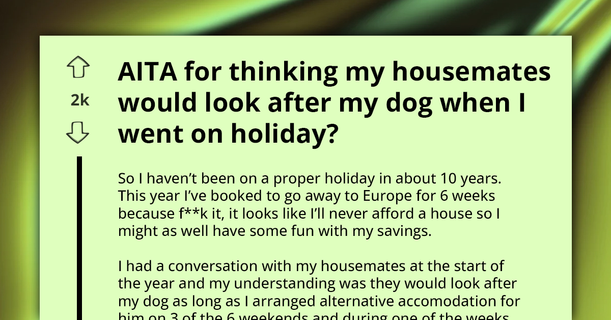 Dog Parent's Holiday Plans Thrown Into Chaos As Housemates Back Out Of Dog-Sitting Agreement Last Minute