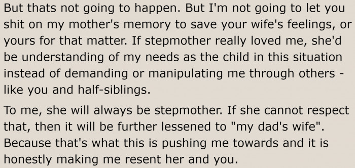 The more the dad insists, the more he pushes his son away.