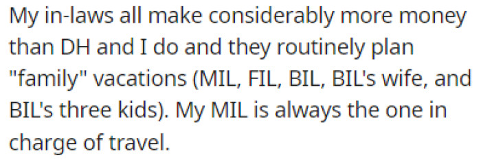 OP's in-laws make a lot more money than OP and their husband make