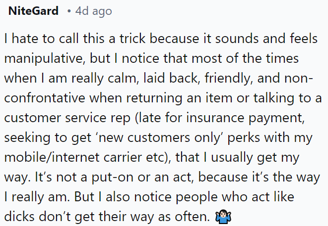 Genuine calm and friendliness.