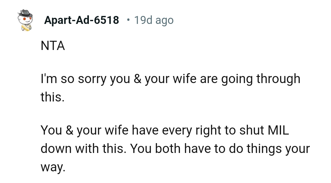 Let's head into the comments section and find out what other Redditors have to say regarding the story