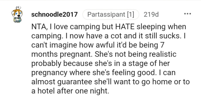 She's in a stage of her pregnancy where she's feeling good