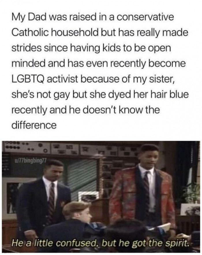 8. His heart is in the right place.